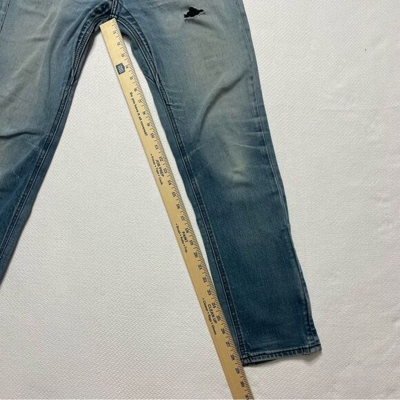 Levi's 511 Black Label Slim Denim Jeans Distressed Men's Size 31x32 - Picture 13 of 16